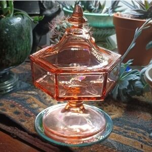 Glass candy compote 8'